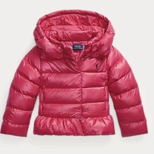 Polo Water-Repellent Down Peplum Jacket
